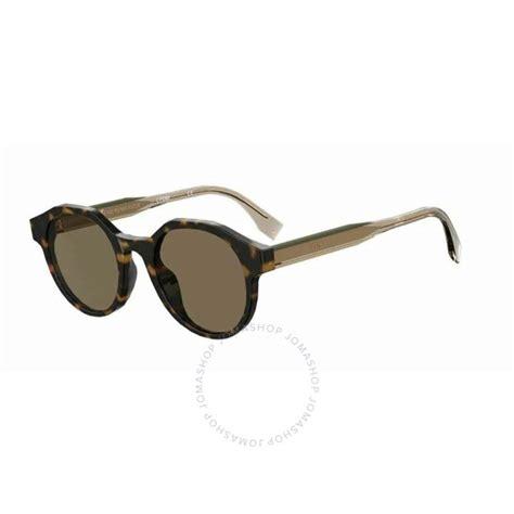 fendi brown tortoise oval sunglasses|Fendi Ladies Tortoise Oval Sunglasses FF0128/S 0TRD 54.